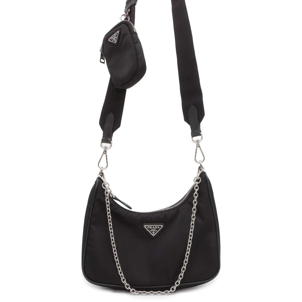 PRADA Shoulder Bag Re-Edition 2005 Black 1BH204 Nylon