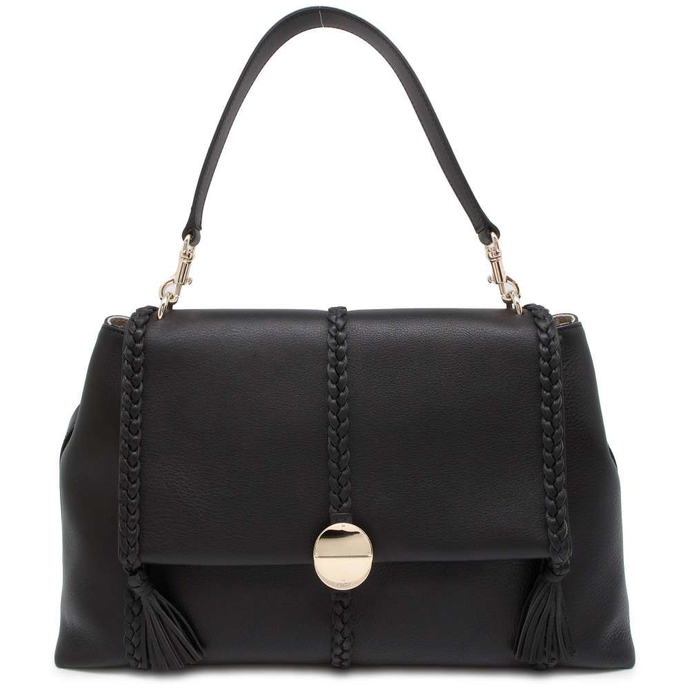 Chloe Penelope Soft Shoulder Bag Black CHC23US566K15001 Grain Leather Size Large