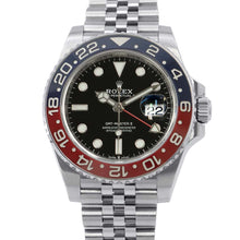 将图像加载到图库查看器中，ROLEX GMT MasterⅡ W40mm Stainless Steel Black Dial 126710BLRO
