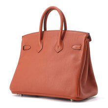 Load image into Gallery viewer, HERMES Birkin Verso Cuivre/Blue Royale Taurillon Nobillo Size 25
