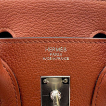 Load image into Gallery viewer, HERMES Birkin Verso Cuivre/Blue Royale Taurillon Nobillo Size 25
