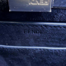 将图像加载到图库查看器中，FENDI Peekaboo Embroidery Midnight Blue 8BN327 Velour Size Small
