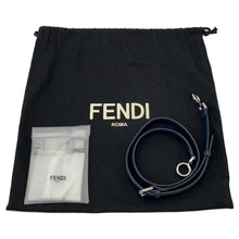 将图像加载到图库查看器中，FENDI Peekaboo Embroidery Midnight Blue 8BN327 Velour Size Small
