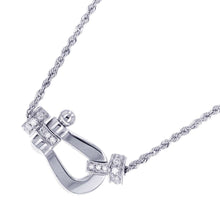 将图像加载到图库查看器中，FRED Force 10 Necklace Half Diamond Size Medium 7B0238 18K White Gold
