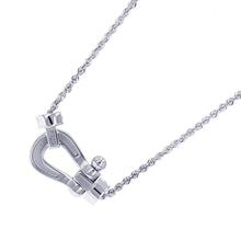 将图像加载到图库查看器中，FRED Force 10 Necklace Half Diamond Size Medium 7B0238 18K White Gold
