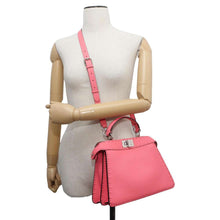 将图像加载到图库查看器中，FENDI Selleria Peekaboo Icy You Pink 8BN327 Leather Size Small
