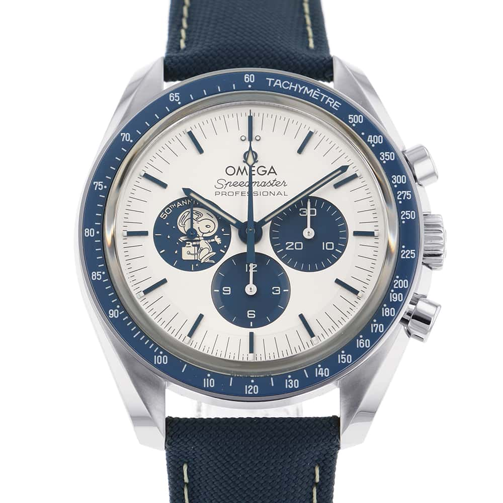 OMEGA Speedmaster Silver Snoopy Award W42mm Stainless Steel Nylon Silver/Blue Dial 310.32.42.50.02.001