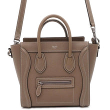 将图像加载到图库查看器中，CELINE Luggage Shopper 2WAY Shoulder Bag Suri 189243 Calf Leather Size Nano
