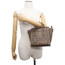 将图像加载到图库查看器中，CELINE Luggage Shopper 2WAY Shoulder Bag Suri 189243 Calf Leather Size Nano
