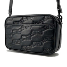 将图像加载到图库查看器中，BALENCIAGA BBMonogram Shoulder Bag Black 702701 Leather
