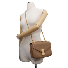 Load image into Gallery viewer, CELINE CMedium ChainShoulder Bag Light Camel 187253 Calf Leather
