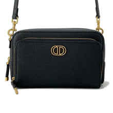 Load image into Gallery viewer, Dior Karo Double Pouch Shoulder Bag Black S7431UBAE Leather
