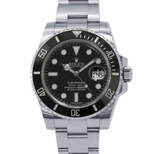 将图像加载到图库查看器中，ROLEX Submariner Date W40mm Stainless Steel Black Dial 116610LN
