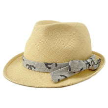 Load image into Gallery viewer, CHANEL CC Logo Ribbon Straw Hat Size M Beige/Gray Straw Cotton
