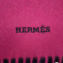 将图像加载到图库查看器中，HERMES Scarf Recto Verso Rose Indian/Marine Cashmere100%
