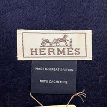 将图像加载到图库查看器中，HERMES Scarf Recto Verso Rose Indian/Marine Cashmere100%
