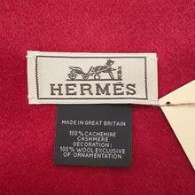 Load image into Gallery viewer, HERMES Scarf Odyssey IMPRIME HERMES ODYSEE Red Cashmere100%
