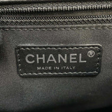 将图像加载到图库查看器中，CHANEL CC Logo Patchwork ChainShoulder Bag Black/Gray Lambskin Tweed
