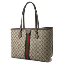 Load image into Gallery viewer, BALENCIAGA Gucci collaboration The Hacker Medium Tote Beige/Brown 680125 PVC Leather
