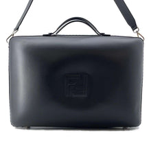 将图像加载到图库查看器中，FENDI Large suitcase with FF logo Black 7VV158 Leather
