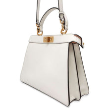 Load image into Gallery viewer, FENDI Peekaboo ISeeU Antonio Lopez White/Brown/Beige8BN321 Leather suede Size Medium
