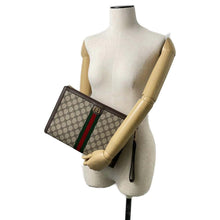 将图像加载到图库查看器中，BALENCIAGA The Hacker Project GUCCI Collaboration business bag Beige 680382 PVC Coated Canvas Leather
