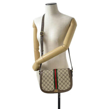 将图像加载到图库查看器中，BALENCIAGA GUCCI Collaboration The Hacker Project Shoulder Bag Beige/Brown 680121 PVC Leather
