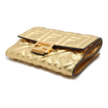 Load image into Gallery viewer, FENDI Baguette Zucca Medium Wallet Gold 8M0419 Leather
