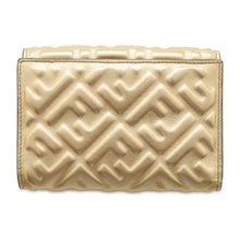 Load image into Gallery viewer, FENDI Baguette Zucca Medium Wallet Gold 8M0419 Leather
