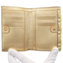 Load image into Gallery viewer, FENDI Baguette Zucca Medium Wallet Gold 8M0419 Leather
