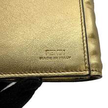 Load image into Gallery viewer, FENDI Baguette Zucca Medium Wallet Gold 8M0419 Leather
