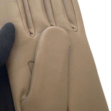 将图像加载到图库查看器中，HERMES H stitch gloves Size 7 Etoupe/Framboise Lambskin
