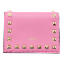 Load image into Gallery viewer, Valentino Garavani Lock Studded Bi-fold Wallet Pink WW2P0P39BOL Leather
