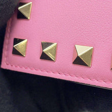 Load image into Gallery viewer, Valentino Garavani Lock Studded Bi-fold Wallet Pink WW2P0P39BOL Leather
