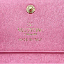 Load image into Gallery viewer, Valentino Garavani Lock Studded Bi-fold Wallet Pink WW2P0P39BOL Leather
