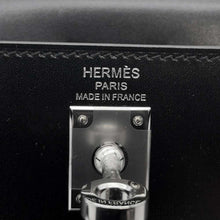 将图像加载到图库查看器中，HERMES Kelly Sellier Black Box Calf Leather Size 25
