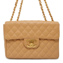 Load image into Gallery viewer, CHANEL Jumbo Matelasse ChainShoulder Bag BeigeA04412 Caviar Leather Size 30
