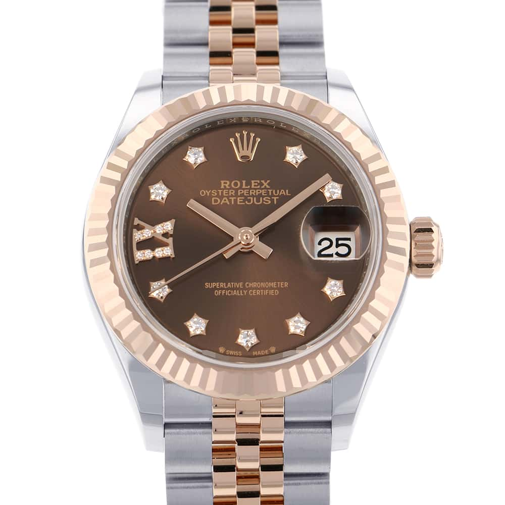 ROLEX Lady-Datejust W28mm K18PG Stainless Steel Chocolate Dial 279171G