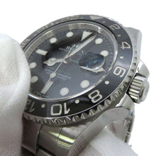 将图像加载到图库查看器中，ROLEX GMT Master II W40mm Stainless Steel Black Dial 116710LN
