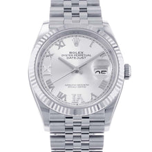 将图像加载到图库查看器中，ROLEX Datejust W36mm Stainless Steel K18WG Silver Dial126234
