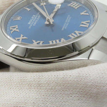 将图像加载到图库查看器中，ROLEX Datejust W41mm Stainless Steel Azzurro Blue Dial 126300
