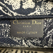 将图像加载到图库查看器中，Dior Book Tote Reverse Toile de Jouy Navy/White M1286ZRGO Canvas Size Large
