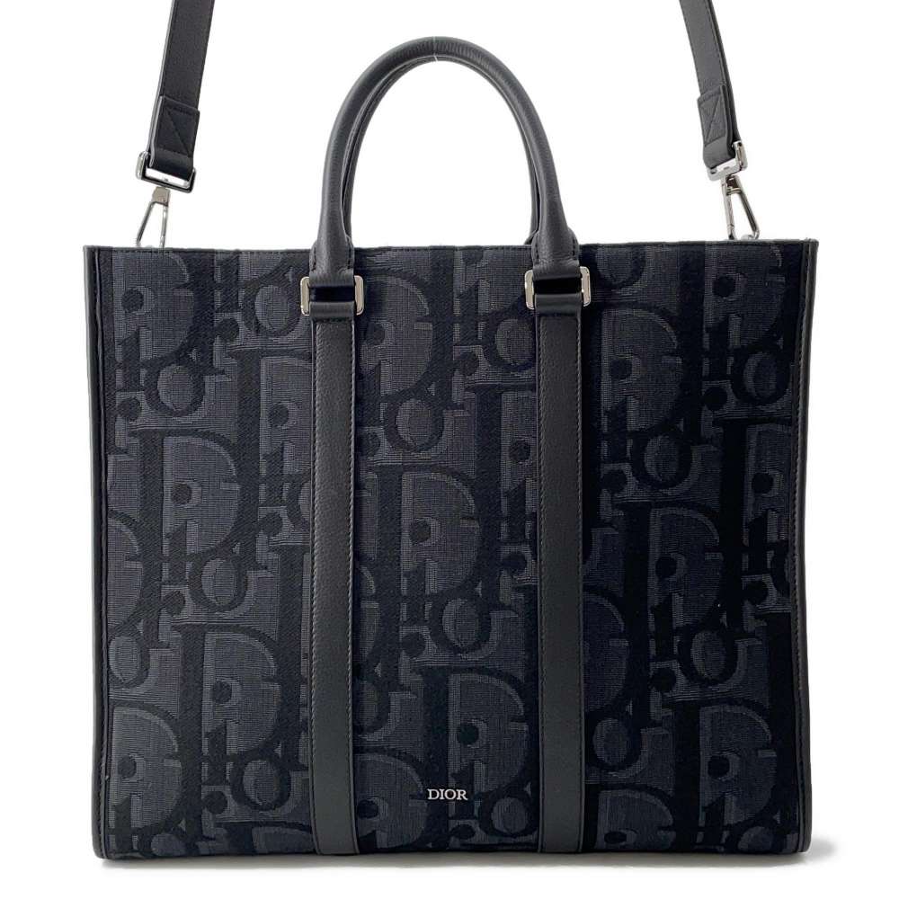 Dior East West Tote Bag Black1ESSH232YXL_H03E Canvas Leather