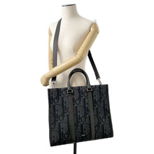 将图像加载到图库查看器中，Dior East West Tote Bag Black1ESSH232YXL_H03E Canvas Leather
