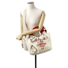 Load image into Gallery viewer, Valentino Garavani Atelier Tote Bag Beige/Red Canvas Leather
