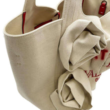 Load image into Gallery viewer, Valentino Garavani Atelier Tote Bag Beige/Red Canvas Leather
