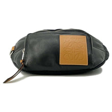 将图像加载到图库查看器中，LOEWE Puffy Crossbody Bag Black/Brown Leather
