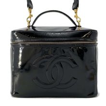 将图像加载到图库查看器中，CHANEL Vanity 2way Bag Black Patent Leather
