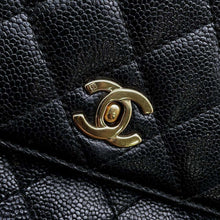 Load image into Gallery viewer, CHANEL Matelasse Handbag Black A12397 Caviar Leather
