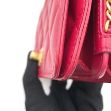 Load image into Gallery viewer, CHANEL Matelasse Full Flap ChainShoulder Bag Red AS0148 Lambskin
